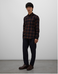 Madras Button-Down Shirt Black Check (M)