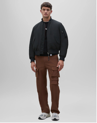 Padded Waterproof Reversible Bomber Black (M)