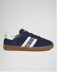 Men's Recoba Lace Up Suede Sneakers in Navy Size 40