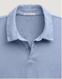 Sueded Jersey Polo Ocean Pigment (0)