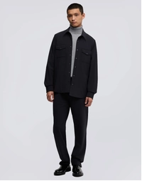 Doppia Wool Blend Shirt Jacket Navy (S)