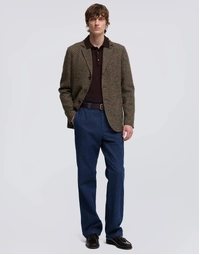 Isaac Wool Jacket Brown Check (S)