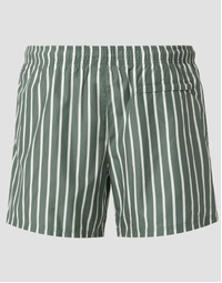 Striped Swim Shorts Mid Green (S)