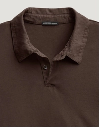 Sueded Jersey Polo Shirt Bark Pigment (1)