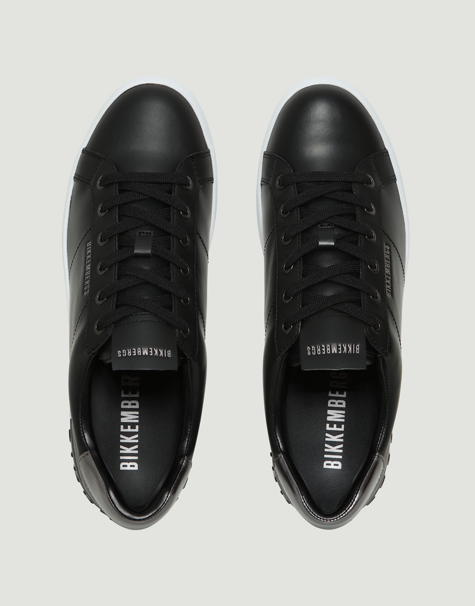 Bikkembergs Men's Shieran Lace Up Low Top Sneakers in Black/ Gunmetal