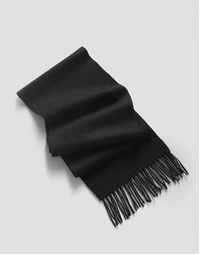 ROBINSON MAN | Fringed Cashmere Scarf | Charcoal