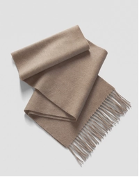 ROBINSON MAN | Woven Cashmere Scarf with Tassels | Natural