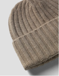 ROBINSON MAN | Ribbed Cashmere Beanie | Natural