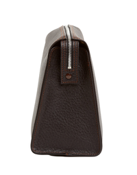 F.HAMMANN | Leather Toiletry Bag | Dark Brown