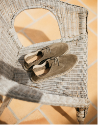 Men's Espadrille Leather Shoe Khaki 42
