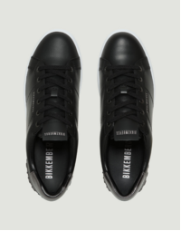 Men's Shieran Lace Up Low Top Sneakers in Black/ Gunmetal Size 42