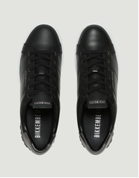 Men's Shieran Lace Up Low Top Sneakers in Black/ Gunmetal Size 42