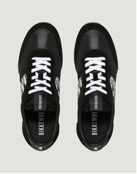Men's Jonas Lace Up Low Top Sneakers in Black Size 45