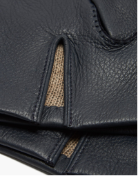 Cambridge Cashmere-Lined Leather Gloves Black 7.5