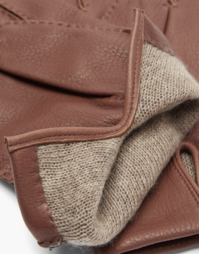 Cambridge Cashmere-Lined Leather Gloves Havana 7.5