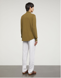 Garment Dyed Cotton Jersey Shirt Military (XL)