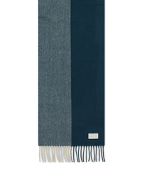 ROBINSON MAN | Woven Cashmere Scarf with Tassels | Bottle Green