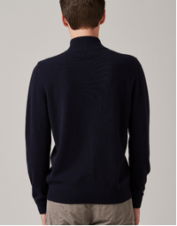 JCK Half-Zip Cashmere Sweater Dark Navy (S)