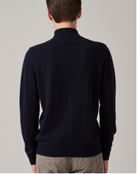 JCK Half-Zip Cashmere Sweater Dark Navy (XXL)