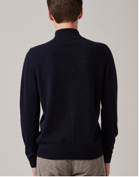 JCK Half-Zip Cashmere Sweater Dark Navy (S)