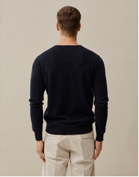 Biton Classic V Neck Navy Small