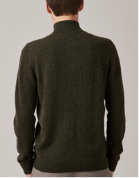 JCK Half-Zip Cashmere Sweater Army (XL)