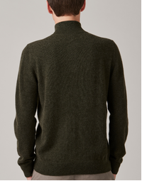 JCK Half-Zip Cashmere Sweater Army (S)