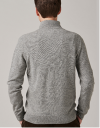 JCK Half-Zip Cashmere Sweater Mid-Grey (XL)