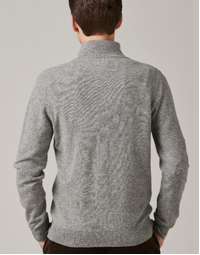 JCK Half-Zip Cashmere Sweater Mid-Grey (S)
