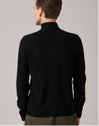 JCK Half-Zip Cashmere Sweater Total Black (M)