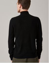 JCK Half-Zip Cashmere Sweater Total Black {M)