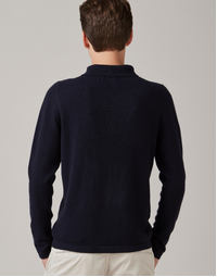 Endeavour Long Sleeve Cashmere Polo Dark Navy (M)
