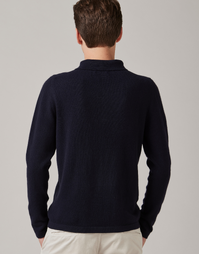 Endeavour Long Sleeve Cashmere Polo Dark Navy (S)