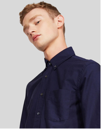 Oxford Cotton Shirt with Button-Down Collar (40)