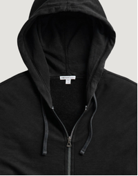 Vintage French Terry Zip Hoodie Black 1
