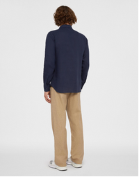 Sedici Lightweight Linen Shirt With Pocket Blue (39)