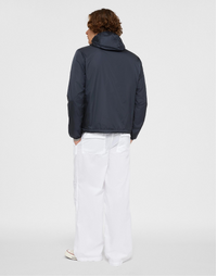 Nylon Jacket with Hood Navy (XXL)