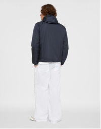 Nylon Jacket with Hood Navy (XXL)