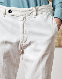 Winch Panama Cotton Linen Trouser T2159 White (48)