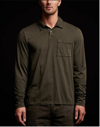 Sueded Jersey Rugby Shirt Dark Olive Pigment 2