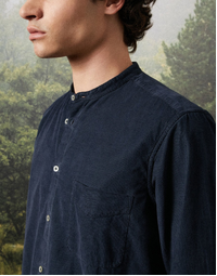 Noto2 Cotton Grandad Collar Shirt T4440 Nero Lavato (S)