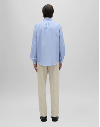Oxford Cotton Shirt with Button-Down Collar Sky (40)
