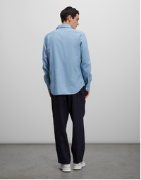 Sedici Cotton Chambray Shirt Light Denim (40)