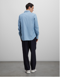 Sedici Cotton Chambray Shirt Light Denim (40)