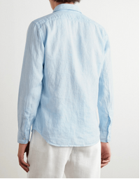 Sedici Linen Shirt With Pocket Sky Blue (40)