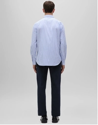 Comma Lightweight Cotton Shirt Blue Striped (41)