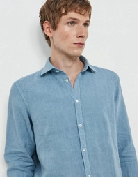 Canary Round Collar Shirt T0033 Avio (S)