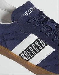 Men's Recoba Lace Up Suede Sneakers in Navy Size 40