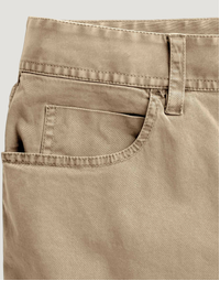 Brushed Twill 5-Pocket Denim Trousers Light Khaki (32)
