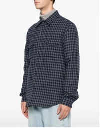 Doppia Wool Shirt Jacket Blue Check (S)